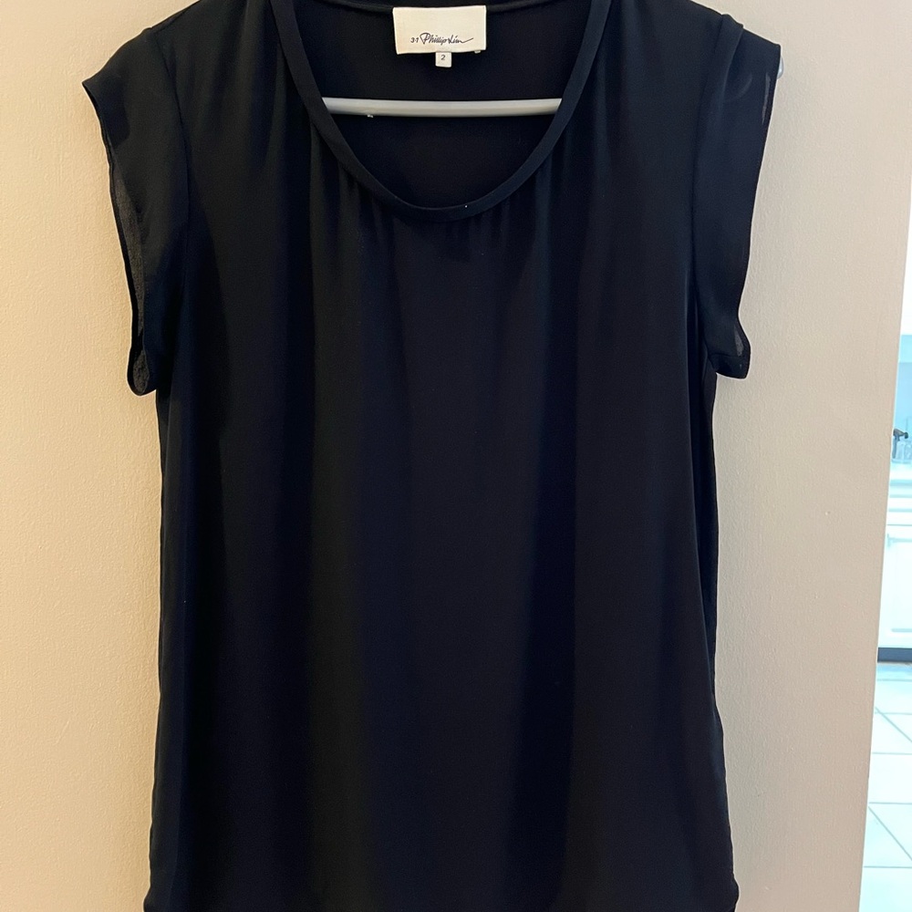 Philip Lim Silk Black Women's Top